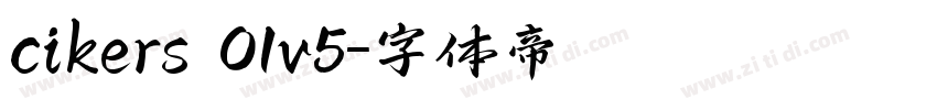 cikers 01v5字体转换